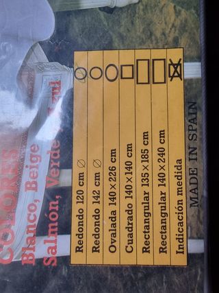 Mantel pvc rosa 120cm