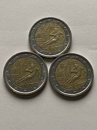 2 Euro tre monete Giochi Invernali 2006 Torino