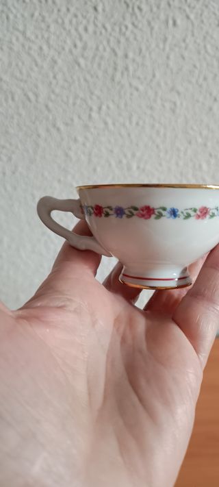 Taza con plato Jager antigua