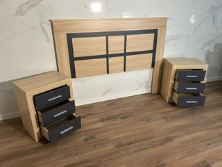 CABECERO RESPALDAR CAMA 135/150 +2 MESITAS A JUEGO