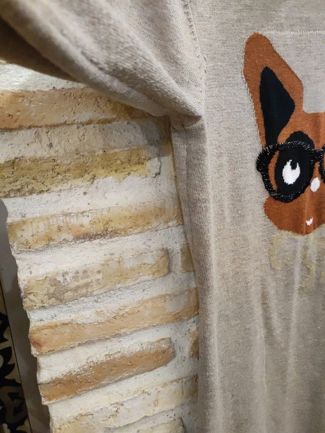 Vestido punto estilo Jersey cuello altoo