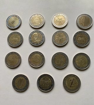 15 Monete da 2 Euro da collezione