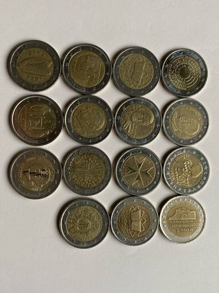 15 Monete da 2 Euro da collezione