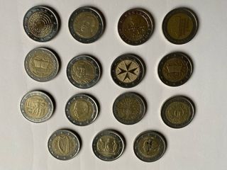 15 Monete da 2 Euro da collezione