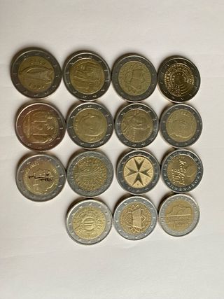 15 Monete da 2 Euro da collezione