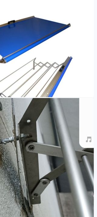 Tendedero exterior acordeón con toldo Leroy merlin