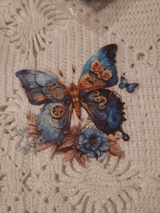 20 stickers grandes, borboleta Mecânica