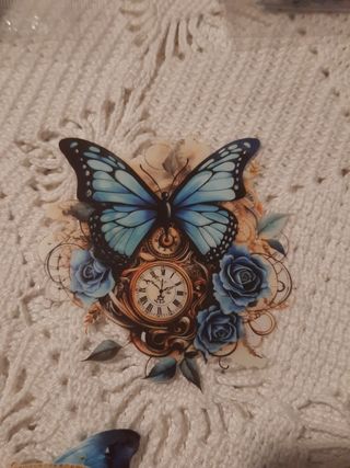 20 stickers grandes, borboleta Mecânica