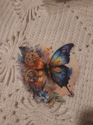 20 stickers grandes, borboleta Mecânica