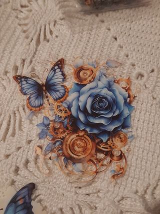 20 stickers grandes, borboleta Mecânica