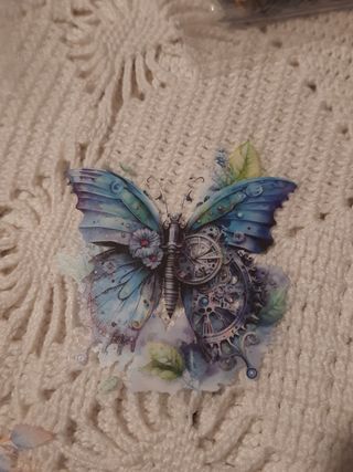 20 stickers grandes, borboleta Mecânica