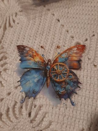 20 stickers grandes, borboleta Mecânica