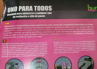 Plataforma hijo mayor para carro bebé