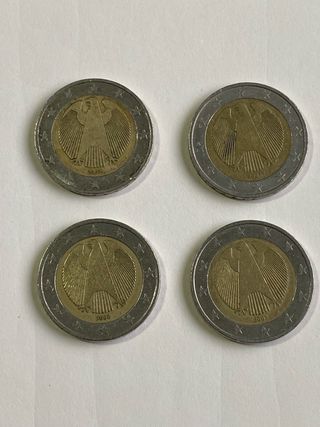4 Monete da 2 Euro Germania