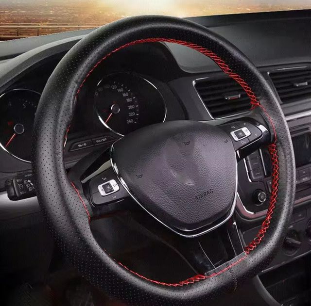 Funda de cuero para volante coche