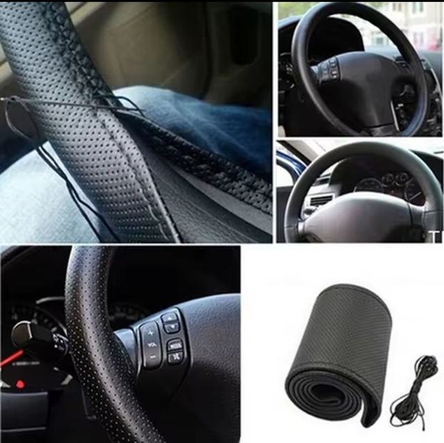 Funda de cuero para volante coche