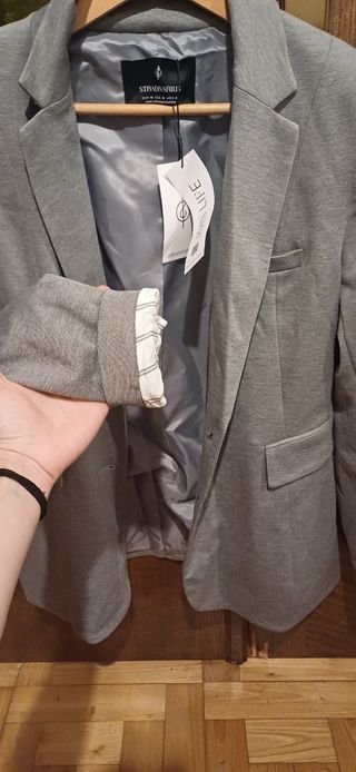 Americana gris Stradivarius M