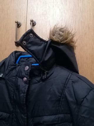 Abrigo acolchado negro XS 