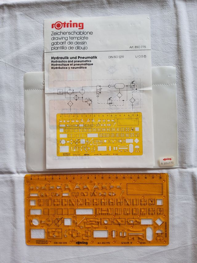 Lote plantillas de dibujo técnico Rotring