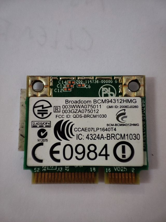 Scheda mini pcie Wifi BCM94312HMG