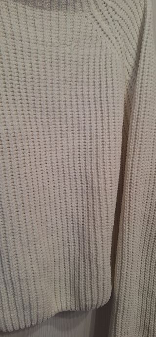Jersey de punto color crema