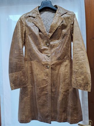 Giacca in pelle verniciata vintage