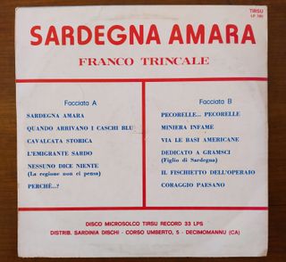 vinile 33 giri Franco Trincale - Sardegna Amara Di