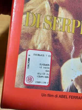 VIDEOCASSETTA VHS FILM EROTICO OCCHI DI SERPENTE