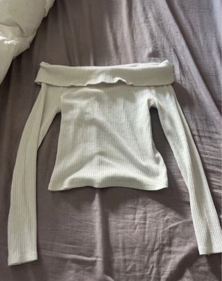 Jersey bardot blanco stradivarius