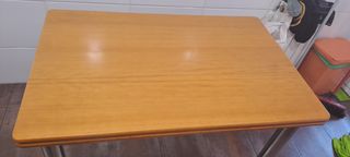 mesa cocina madera haya+ cuatro sillas