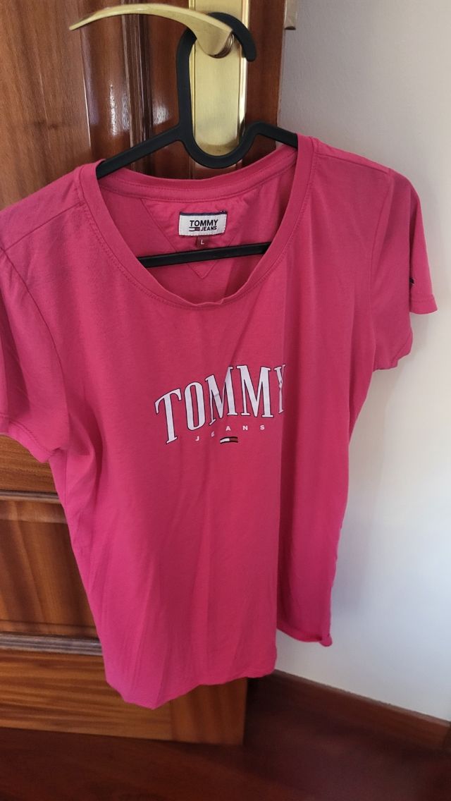 Camiseta rosa tommy hilfiguer
