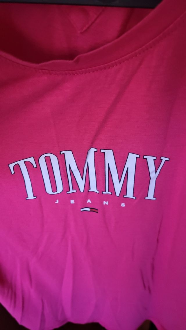 Camiseta rosa tommy hilfiguer