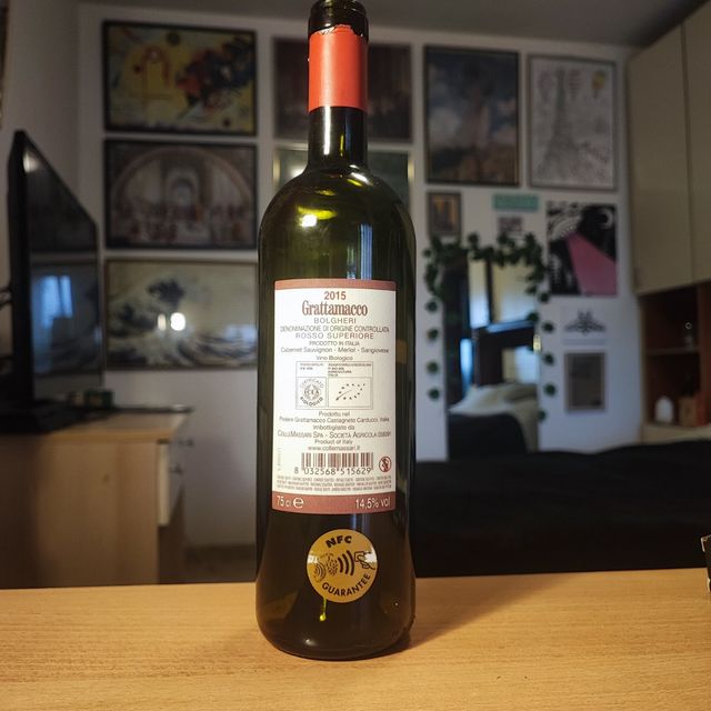 Bottiglia vuota Grattamacco 2015