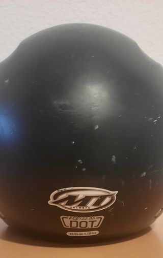Casco moto MT unisex negro mate talla XS