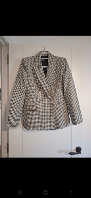 Chaqueta cuadros Zara