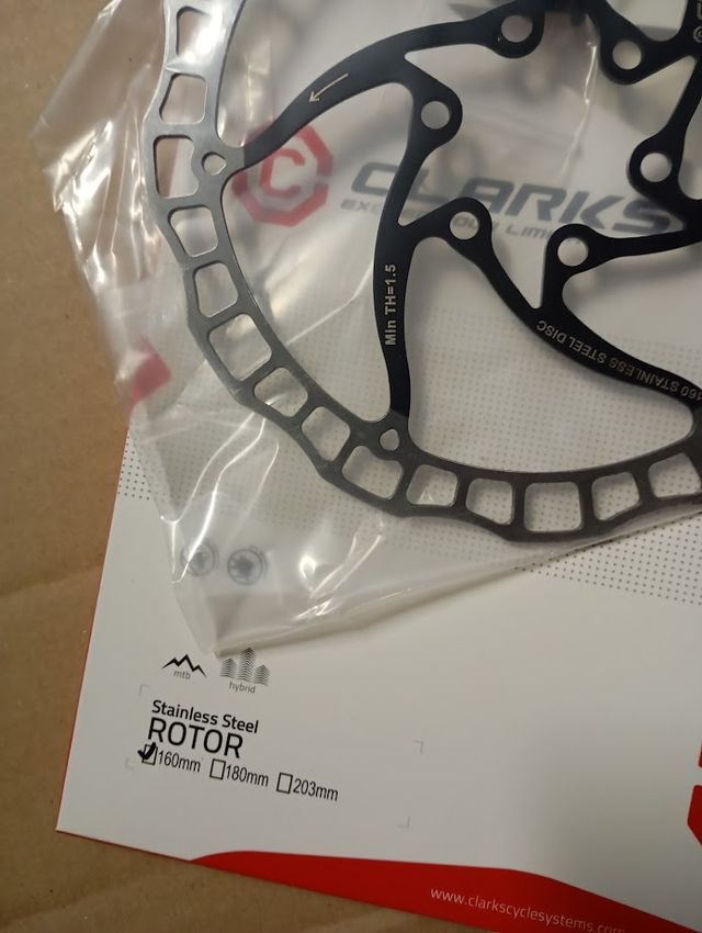 disco mtb nuovo 160mm a 6 fori a margherita clarks