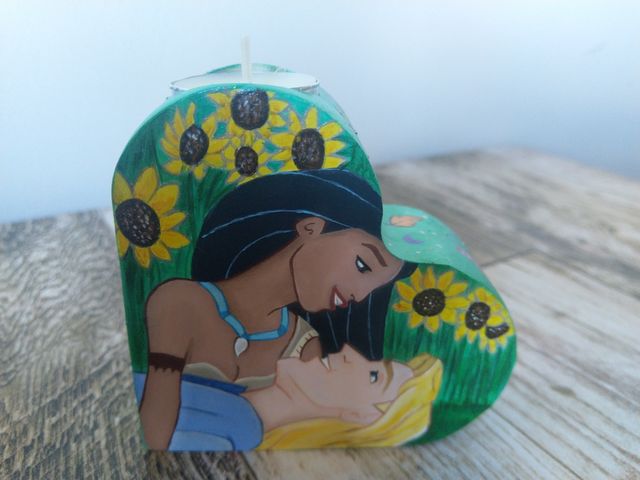 Portavelas de madera Pocahontas