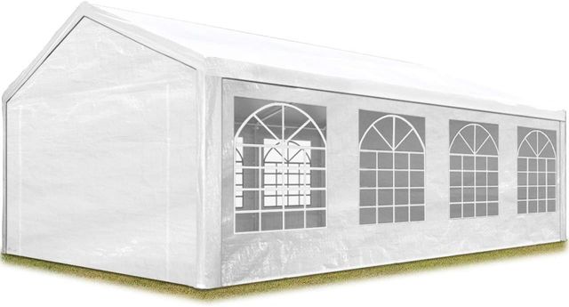 Tendone per Feste Gazebo 4x8 m Bianco PE 350 N Imp