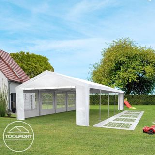 Tendone per Feste Gazebo 4x8 m Bianco PE 350 N Imp