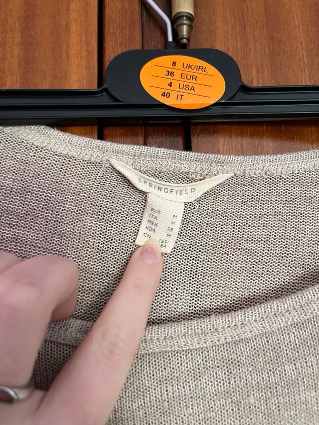 Camiseta beige punto