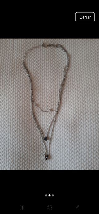 Collar plateado 3 en 1