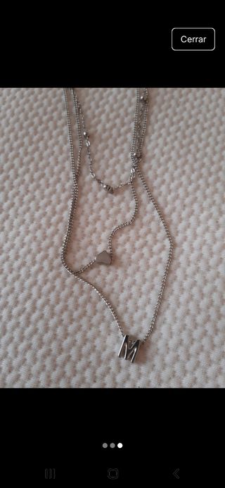 Collar plateado 3 en 1