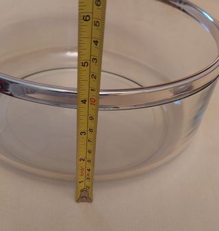 Insalatiera in vetro e silver plated 