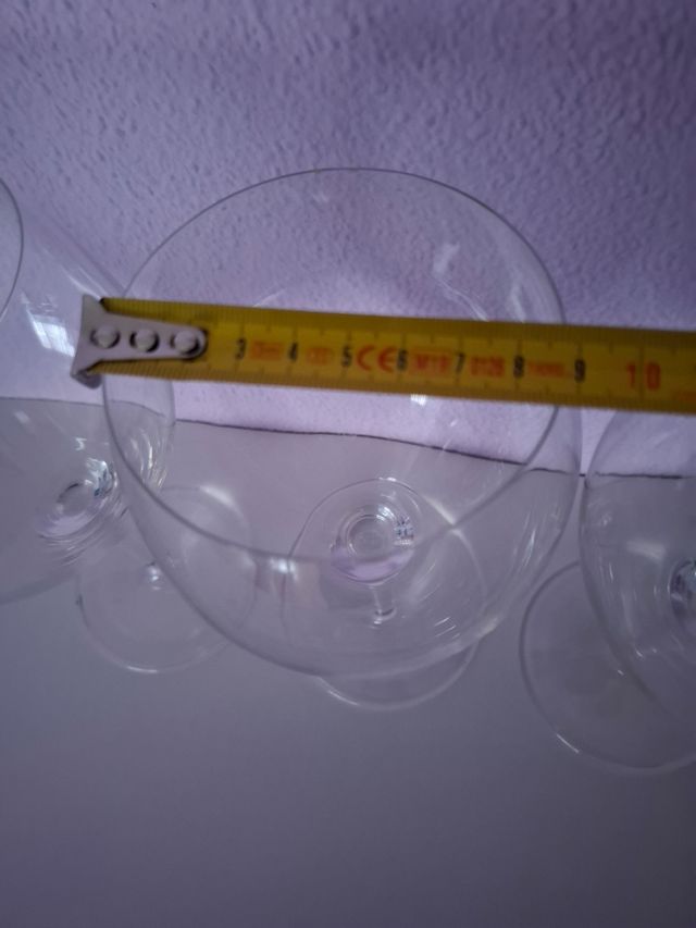 Juego 3 copas vino cristal de bohemia nuevas