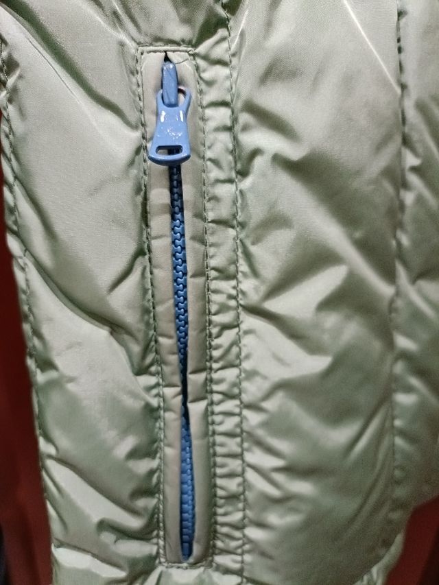 Piumino Fay verde con riporti in velluto