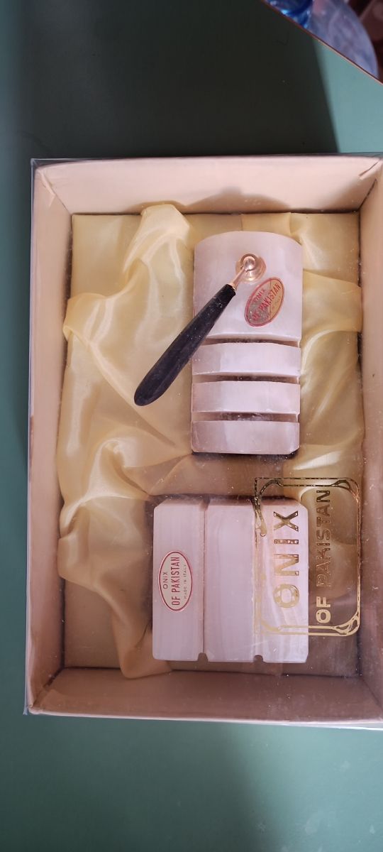 Servizio scrittoio in onice