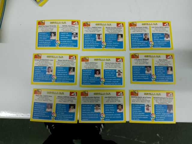 LOTE cromos SEVILLA temp 95
