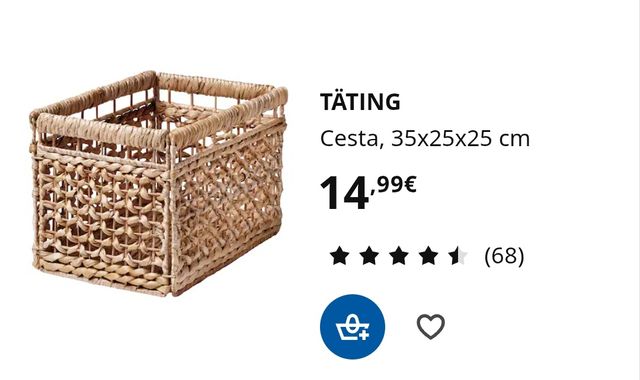 Caja cesta Ikea 10€ cada una