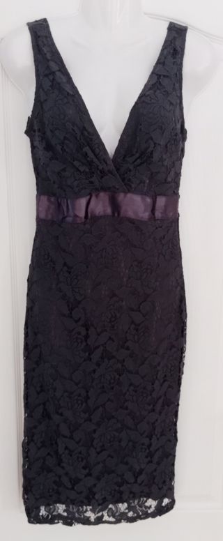 Vestido midi encaje fiesta Mango T.M