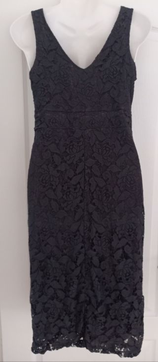 Vestido midi encaje fiesta Mango T.M